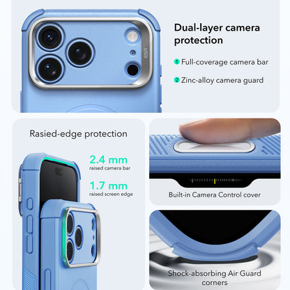 Funda MagSafe para Apple iPhone 18 Pro / 17 Pro, ESR, Cyber Armor Kickstand, Azul