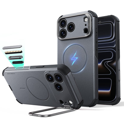 Funda MagSafe para Apple iPhone 18 Pro / 17 Pro, ESR, Cyber Armor Kickstand, Gris