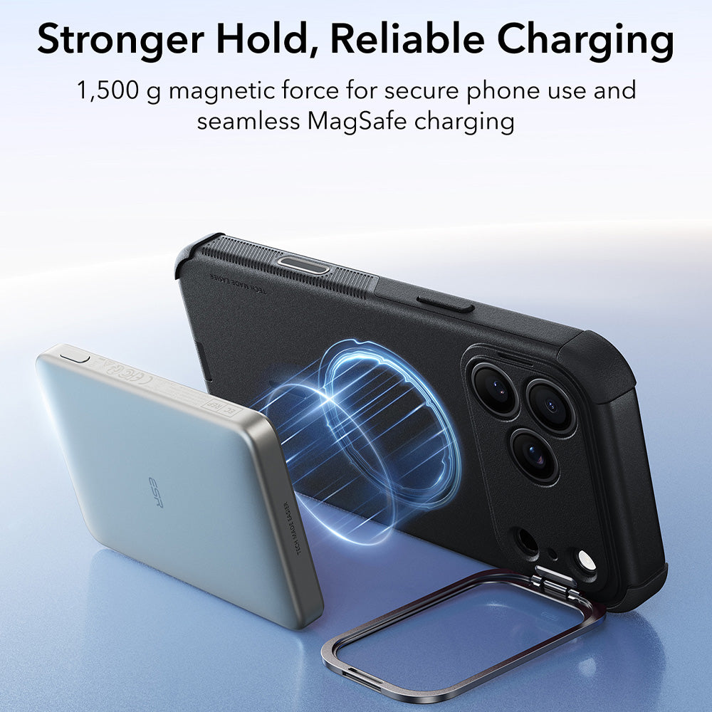Funda MagSafe para Apple iPhone 18 Pro / 17 Pro, ESR, Cyber Armor Kickstand, Negra