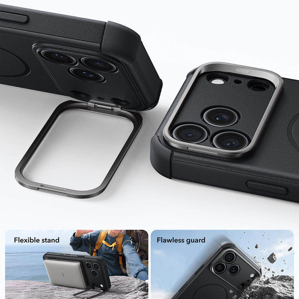 Funda MagSafe para Apple iPhone 18 Pro / 17 Pro, ESR, Cyber Armor Kickstand, Negra