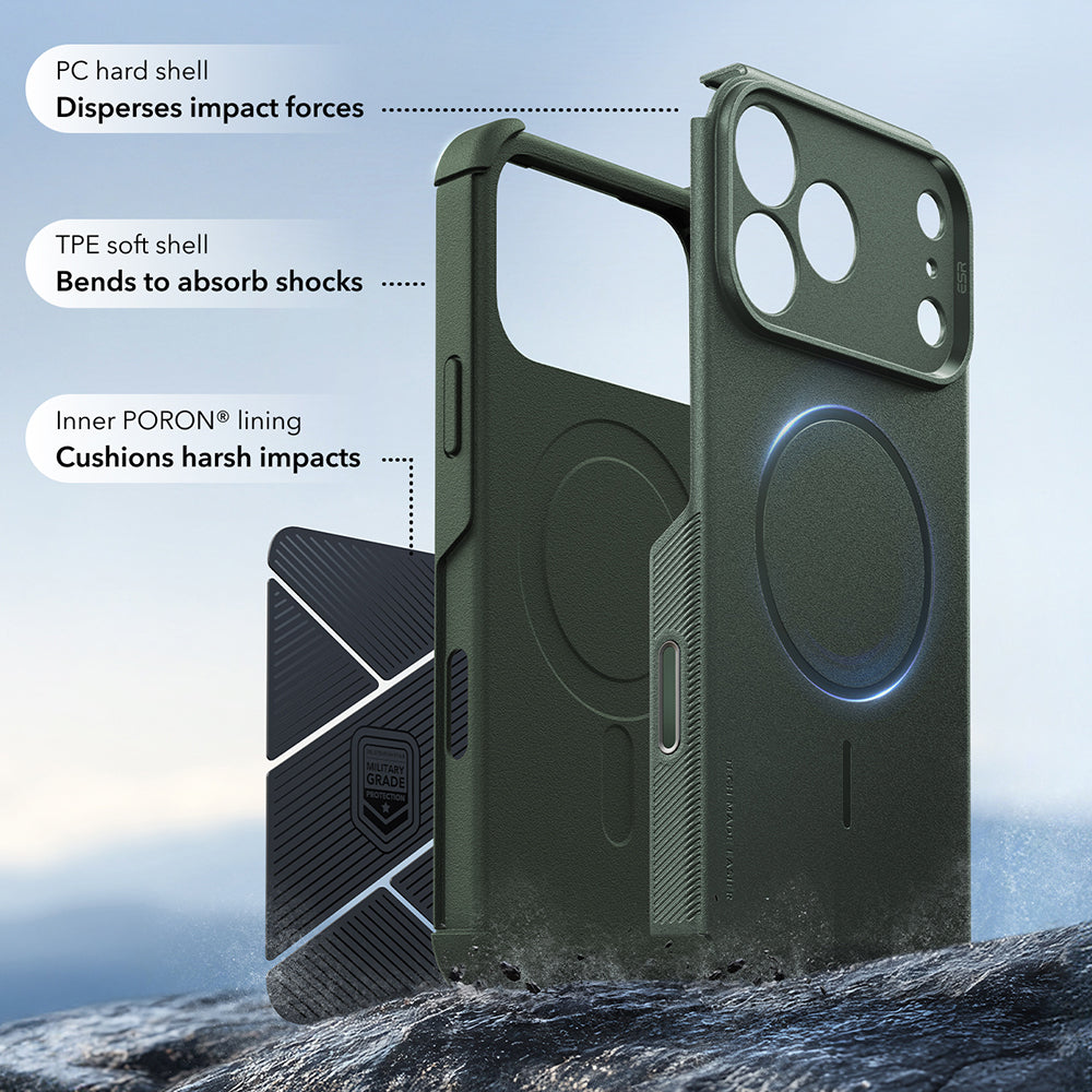Funda MagSafe para Apple iPhone 18 Pro / 17 Pro, ESR, Cyber, Verde
