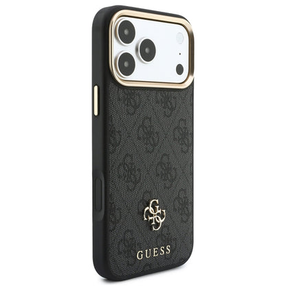 Funda MagSafe para Apple iPhone 18 Pro / 17 Pro, Guess, 4G Cardslot & Big Strap, negra