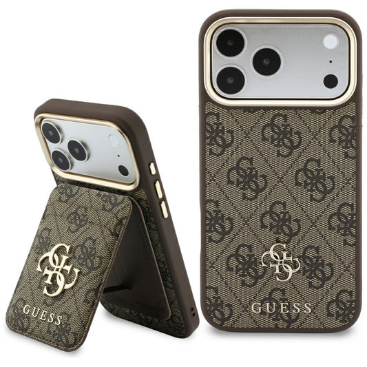 Funda MagSafe para Apple iPhone 18 Pro / 17 Pro, Guess, 4G Cardslot, marrón