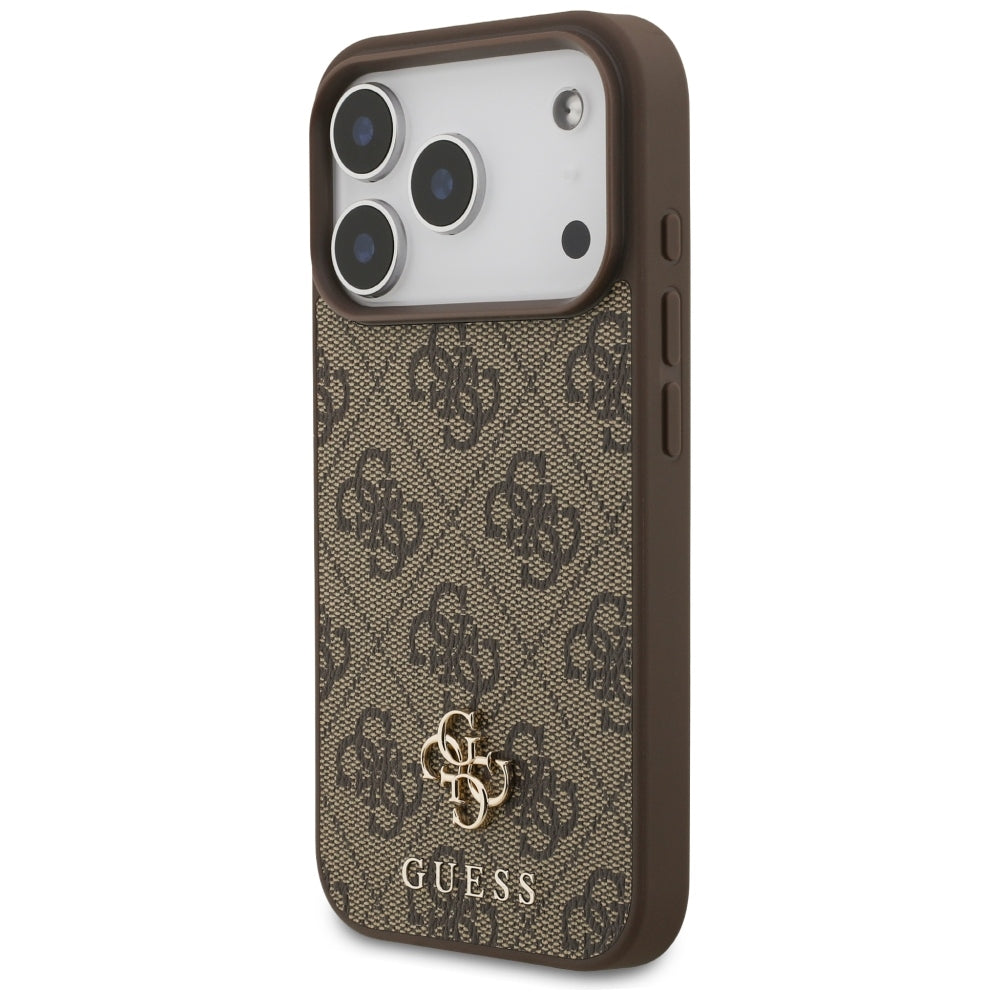 Funda MagSafe para Apple iPhone 18 Pro / 17 Pro, Guess, 4G Small and Classic, Marrón