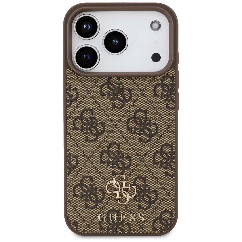 Funda MagSafe para Apple iPhone 18 Pro / 17 Pro, Guess, 4G Small and Classic, Marrón