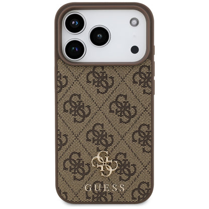 Funda MagSafe para Apple iPhone 18 Pro / 17 Pro, Guess, 4G Small and Classic, Marrón