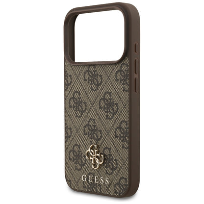 Funda MagSafe para Apple iPhone 18 Pro / 17 Pro, Guess, 4G Small and Classic, Marrón