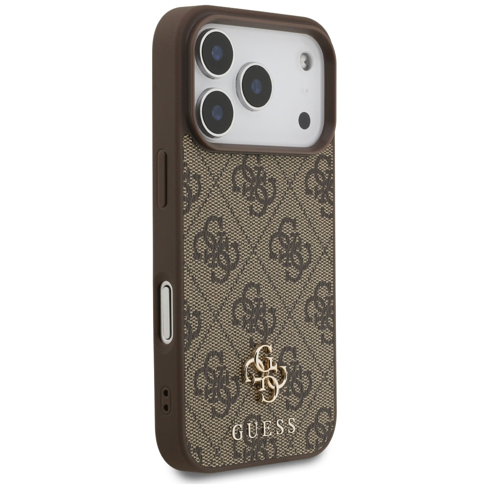 Funda MagSafe para Apple iPhone 18 Pro / 17 Pro, Guess, 4G Small and Classic, Marrón