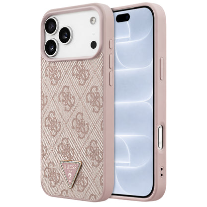 MagSafe Case for Apple iPhone 18 Pro / 17 Pro, Guess, 4G Triangle Strass, Pink
