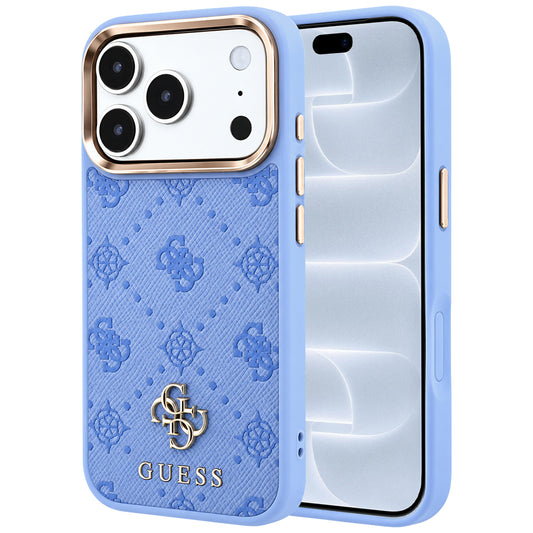 Funda MagSafe para Apple iPhone 18 Pro / 17 Pro, Guess, Peony 4G Small Logo, Azul