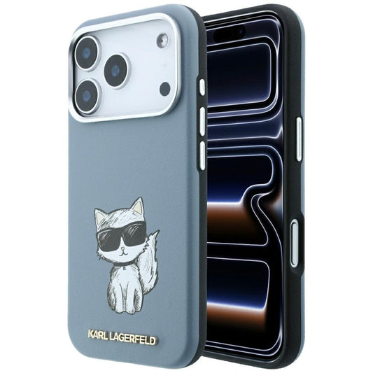 Funda MagSafe para Apple iPhone 18 Pro / 17 Pro, Karl Lagerfeld, Choupette Sketch, Azul