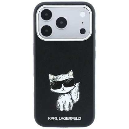 Funda MagSafe para Apple iPhone 18 Pro / 17 Pro, Karl Lagerfeld, Choupette Sketch, Negra