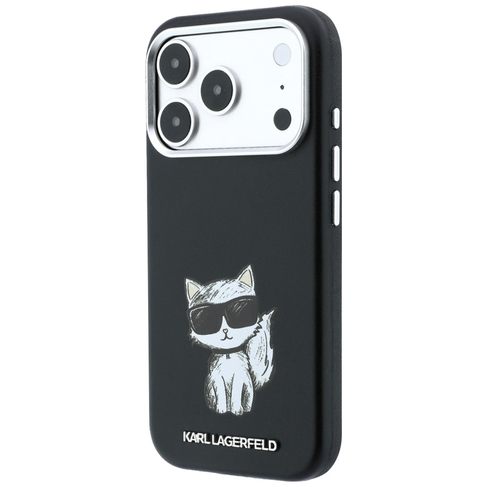 Funda MagSafe para Apple iPhone 18 Pro / 17 Pro, Karl Lagerfeld, Choupette Sketch, Negra