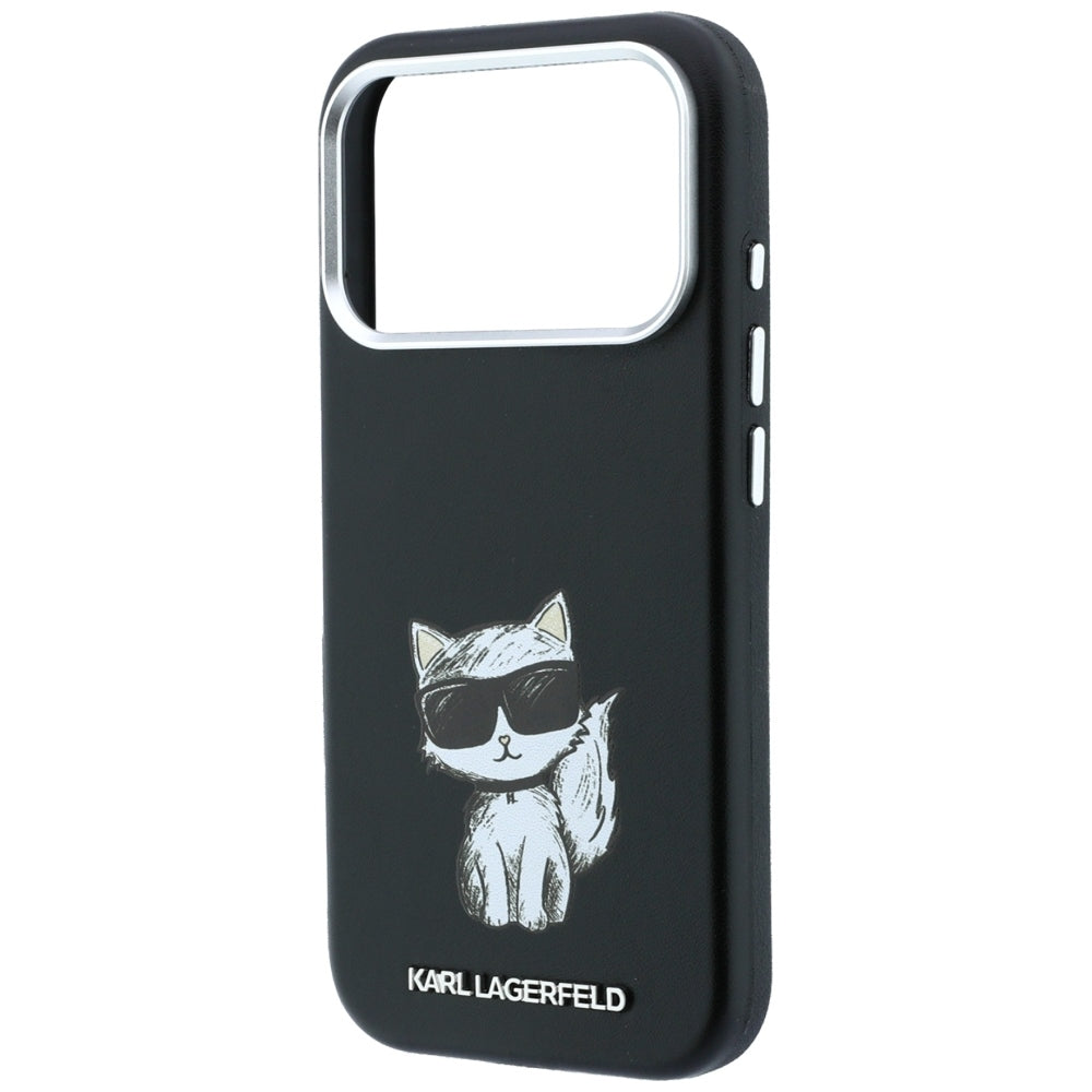 Funda MagSafe para Apple iPhone 18 Pro / 17 Pro, Karl Lagerfeld, Choupette Sketch, Negra