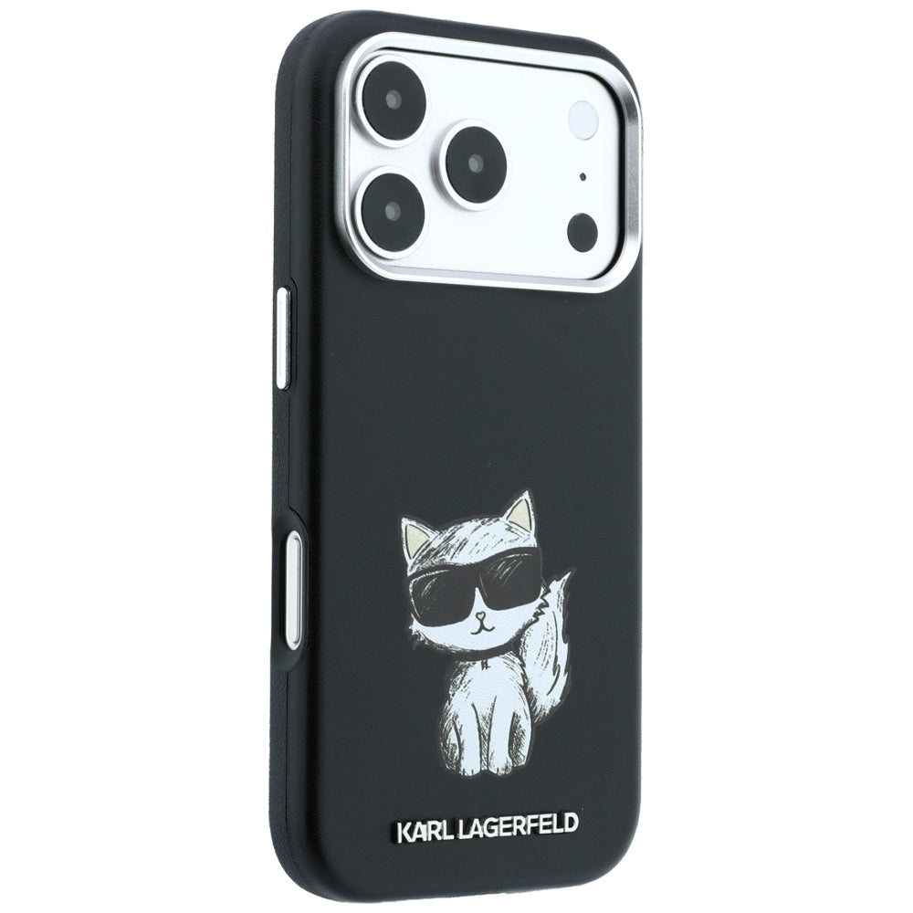 Funda MagSafe para Apple iPhone 18 Pro / 17 Pro, Karl Lagerfeld, Choupette Sketch, Negra