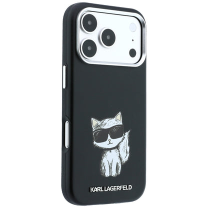 Funda MagSafe para Apple iPhone 18 Pro / 17 Pro, Karl Lagerfeld, Choupette Sketch, Negra