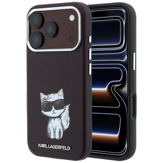 Funda MagSafe para Apple iPhone 18 Pro / 17 Pro, Karl Lagerfeld, Choupette Sketch, Burdeos