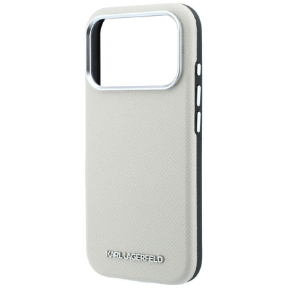 Funda MagSafe para Apple iPhone 18 Pro / 17 Pro, Karl Lagerfeld, Logo Alargado Granulado, Beige