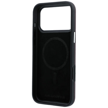 Funda MagSafe para Apple iPhone 18 Pro / 17 Pro, Karl Lagerfeld, Logo Alargado Granulado, Burdeos