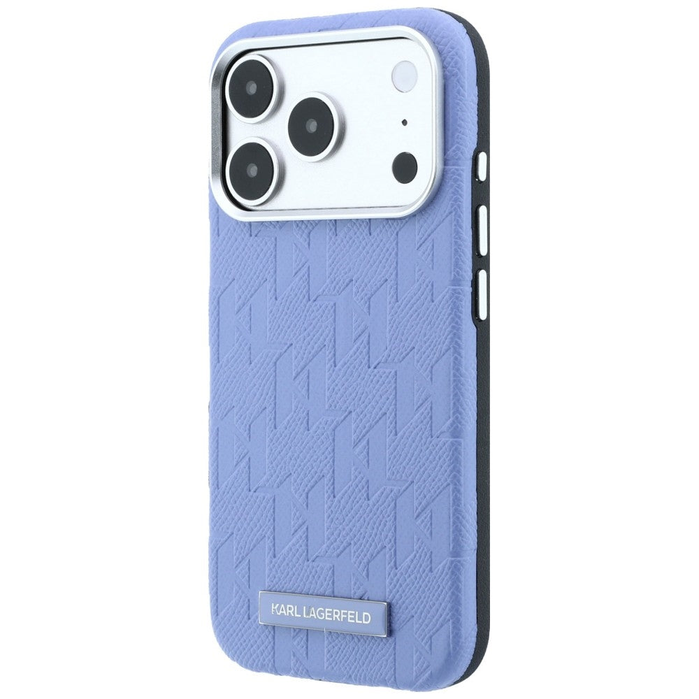 Funda MagSafe para Apple iPhone 18 Pro / 17 Pro, Karl Lagerfeld, Logo de Resina Monocromo Granulada, Azul