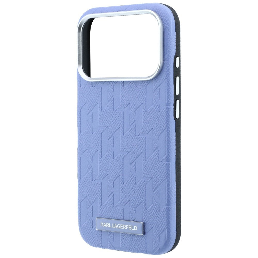 Funda MagSafe para Apple iPhone 18 Pro / 17 Pro, Karl Lagerfeld, Logo de Resina Monocromo Granulada, Azul