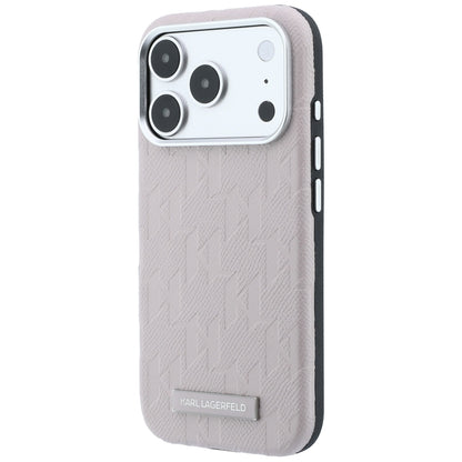 Funda MagSafe para Apple iPhone 18 Pro / 17 Pro, Karl Lagerfeld, Logo de Resina Monocromo Granulada, Rosa