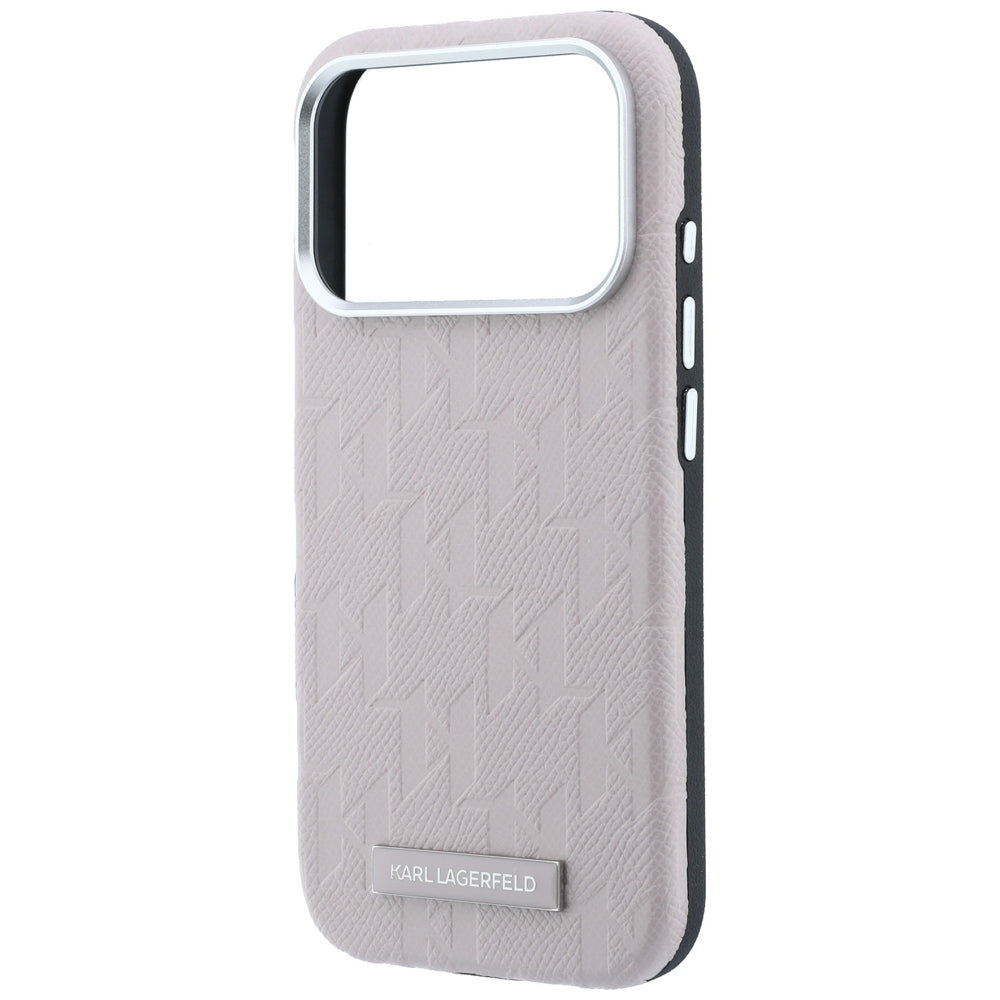 Funda MagSafe para Apple iPhone 18 Pro / 17 Pro, Karl Lagerfeld, Logo de Resina Monocromo Granulada, Rosa