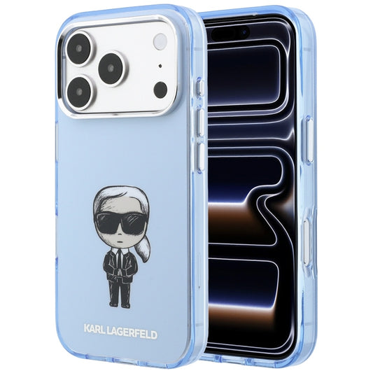 Funda MagSafe para Apple iPhone 18 Pro / 17 Pro, Karl Lagerfeld, HC IML Ikonik Sketch Print, Azul