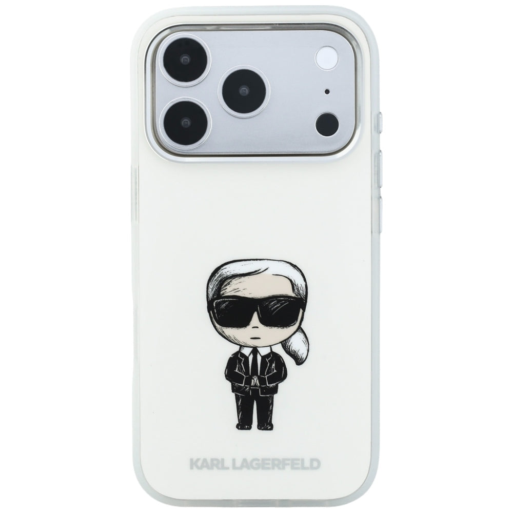 Funda MagSafe para Apple iPhone 18 Pro / 17 Pro, Karl Lagerfeld, HC IML Ikonik Sketch Print, Beige