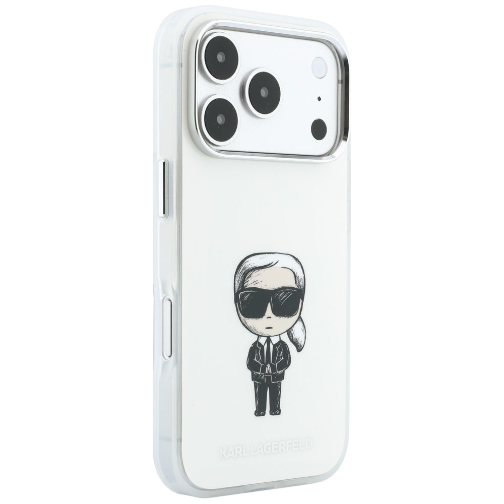 Funda MagSafe para Apple iPhone 18 Pro / 17 Pro, Karl Lagerfeld, HC IML Ikonik Sketch Print, Beige