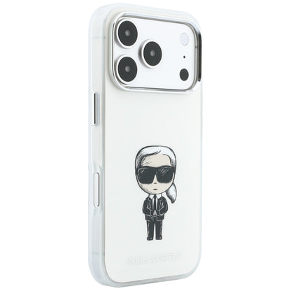 Funda MagSafe para Apple iPhone 18 Pro / 17 Pro, Karl Lagerfeld, HC IML Ikonik Sketch Print, Beige