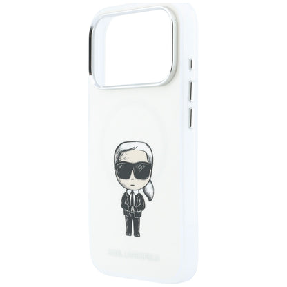 Funda MagSafe para Apple iPhone 18 Pro / 17 Pro, Karl Lagerfeld, HC IML Ikonik Sketch Print, Beige