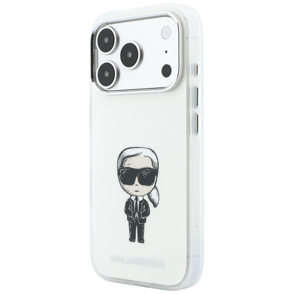 Funda MagSafe para Apple iPhone 18 Pro / 17 Pro, Karl Lagerfeld, HC IML Ikonik Sketch Print, Beige
