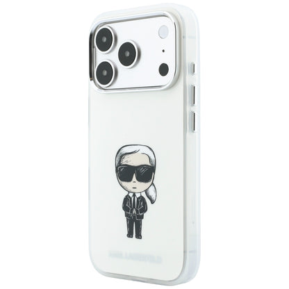 Funda MagSafe para Apple iPhone 18 Pro / 17 Pro, Karl Lagerfeld, HC IML Ikonik Sketch Print, Beige