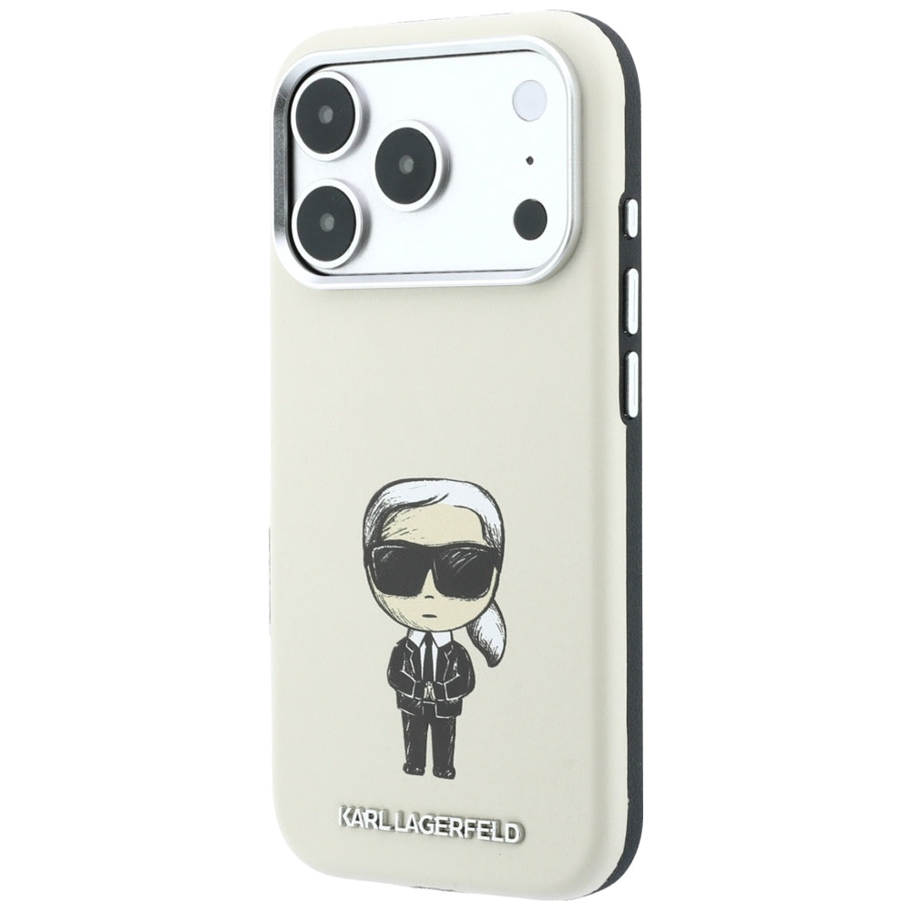 Funda MagSafe para Apple iPhone 18 Pro / 17 Pro, Karl Lagerfeld, Ikonik Sketch, Beige