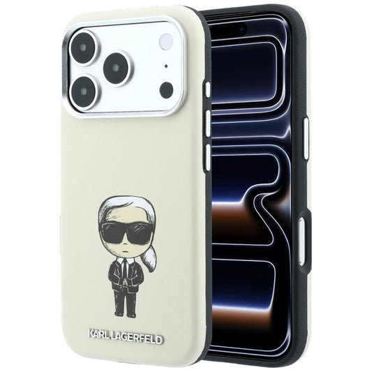 Funda MagSafe para Apple iPhone 18 Pro / 17 Pro, Karl Lagerfeld, Ikonik Sketch, Beige