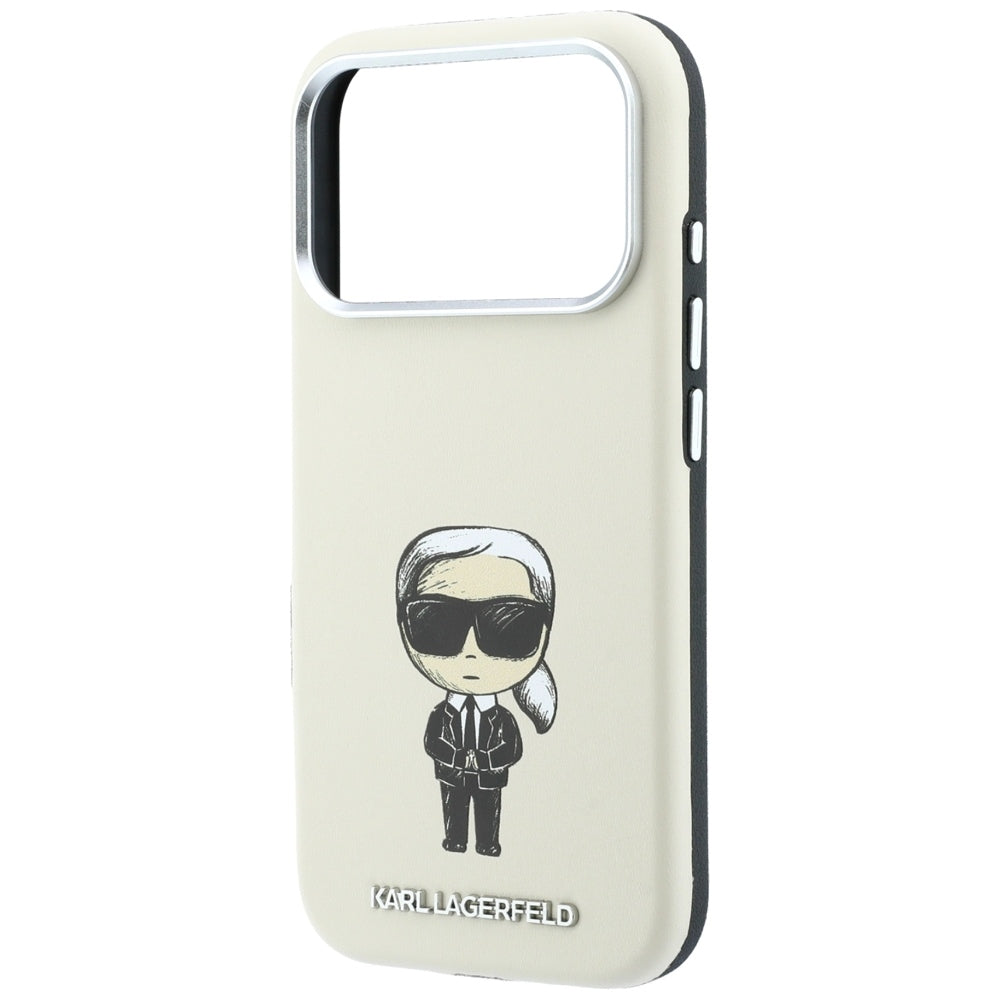 Funda MagSafe para Apple iPhone 18 Pro / 17 Pro, Karl Lagerfeld, Ikonik Sketch, Beige
