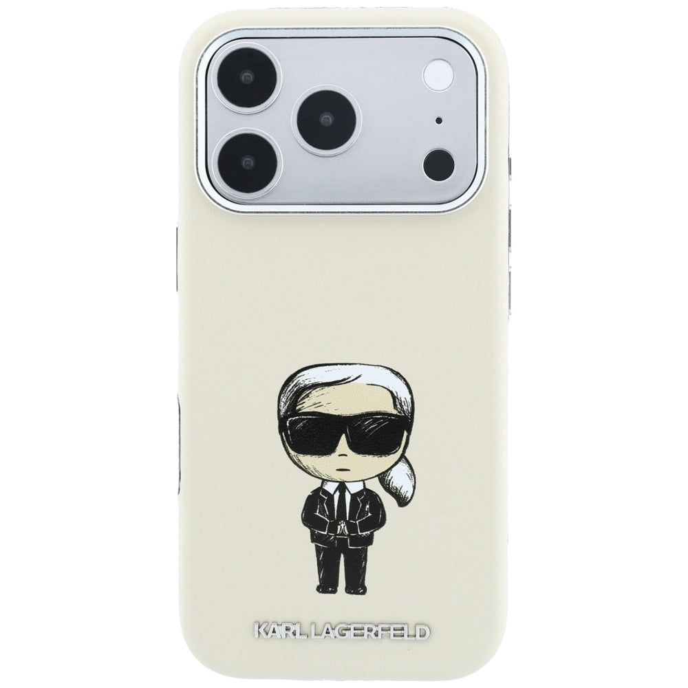 Funda MagSafe para Apple iPhone 18 Pro / 17 Pro, Karl Lagerfeld, Ikonik Sketch, Beige