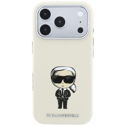 Funda MagSafe para Apple iPhone 18 Pro / 17 Pro, Karl Lagerfeld, Ikonik Sketch, Beige