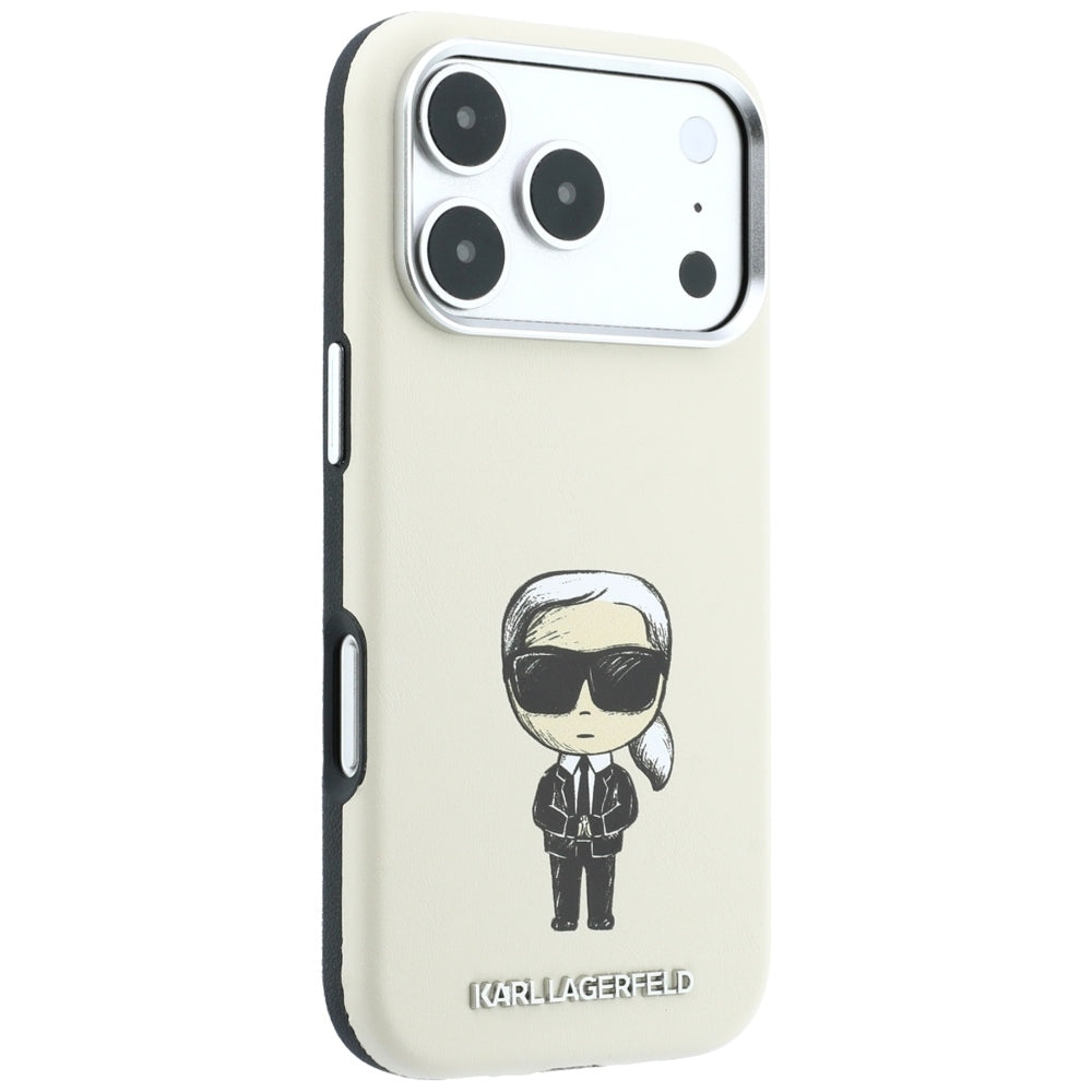 Funda MagSafe para Apple iPhone 18 Pro / 17 Pro, Karl Lagerfeld, Ikonik Sketch, Beige
