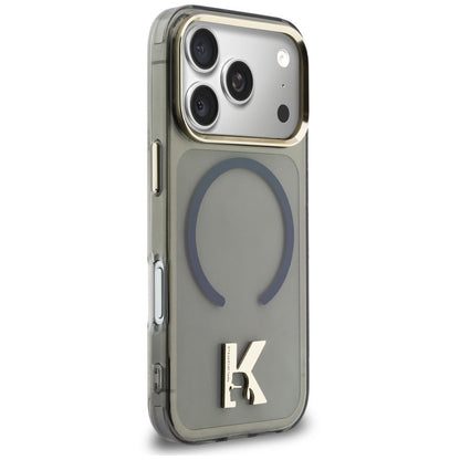 Funda MagSafe para Apple iPhone 18 Pro / 17 Pro, Karl Lagerfeld, IML Karl Head Logo, negra