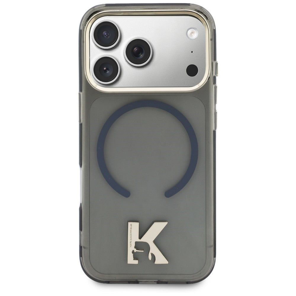 Funda MagSafe para Apple iPhone 18 Pro / 17 Pro, Karl Lagerfeld, IML Karl Head Logo, negra