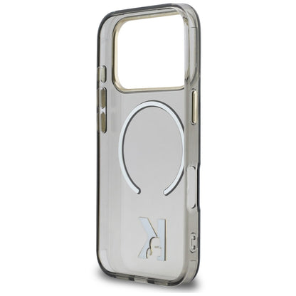 Funda MagSafe para Apple iPhone 18 Pro / 17 Pro, Karl Lagerfeld, IML Karl Head Logo, negra