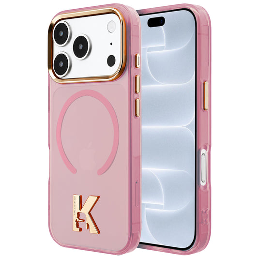 Funda MagSafe para Apple iPhone 18 Pro / 17 Pro, Karl Lagerfeld, IML Karl Head Logo, rosa