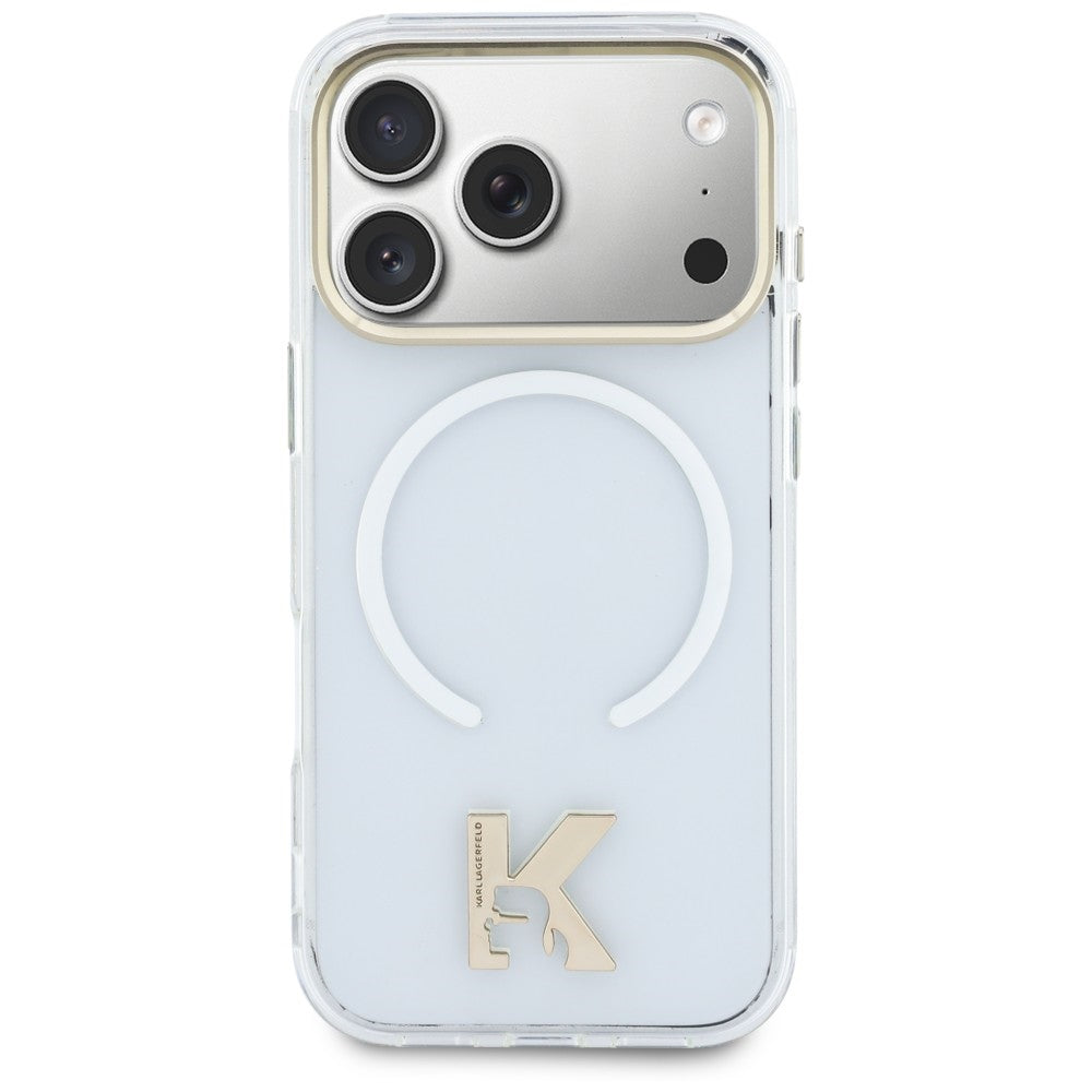 MagSafe Case for Apple iPhone 18 Pro / 17 Pro, Karl Lagerfeld, IML Karl Head Logo, Transparent