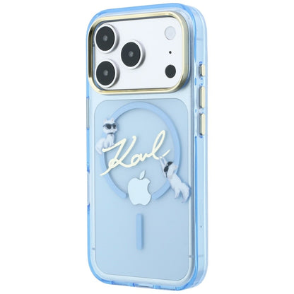 Funda MagSafe para Apple iPhone 18 Pro / 17 Pro, Karl Lagerfeld, IML Karl Script Logo, Azul