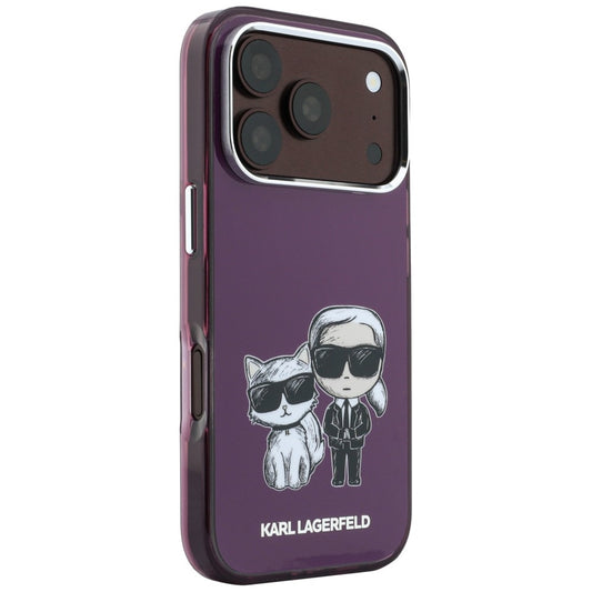 MagSafe Case for Apple iPhone 18 Pro / 17 Pro, Karl Lagerfeld, IML KC Bodies Sketch Print, Burgundy