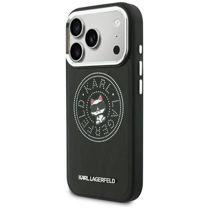 Funda MagSafe para Apple iPhone 18 Pro / 17 Pro, Karl Lagerfeld, Point and Choupette Sketch, Negra