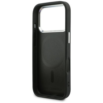 Funda MagSafe para Apple iPhone 18 Pro / 17 Pro, Karl Lagerfeld, Point and Choupette Sketch, Negra