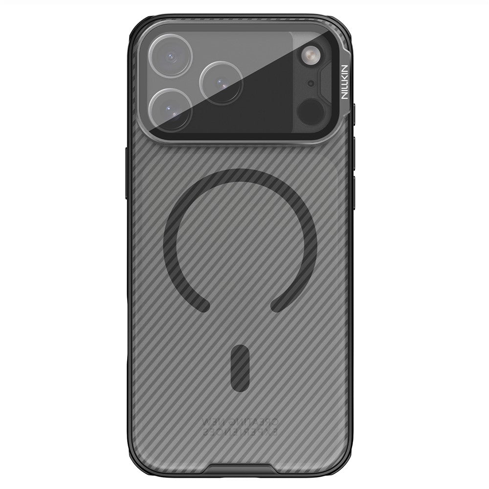 Funda MagSafe para Apple iPhone 18 Pro / 17 Pro, Nillkin, CamShield Prop, Negra Transparente